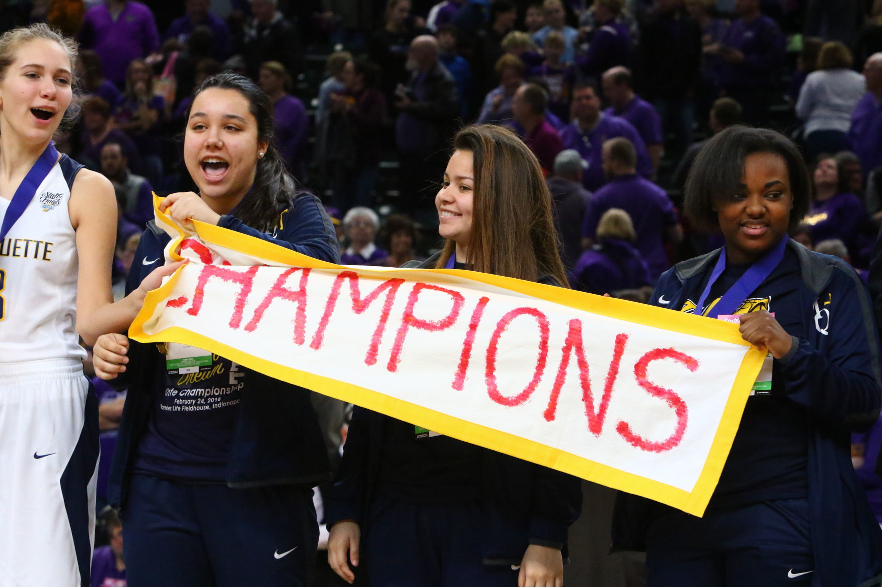 Gallery: Girls Basketball State Finals: Marquette Catholic vs. Vincennes Rivet